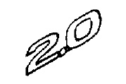 Napis "2.0" na tył VECTRA B do 1998